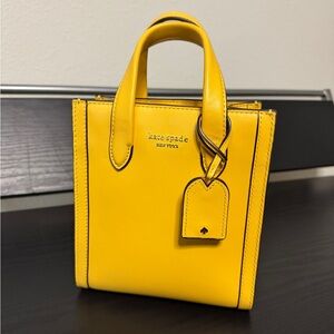 Kate Spade Yellow Mini Manhattan Tote Bag